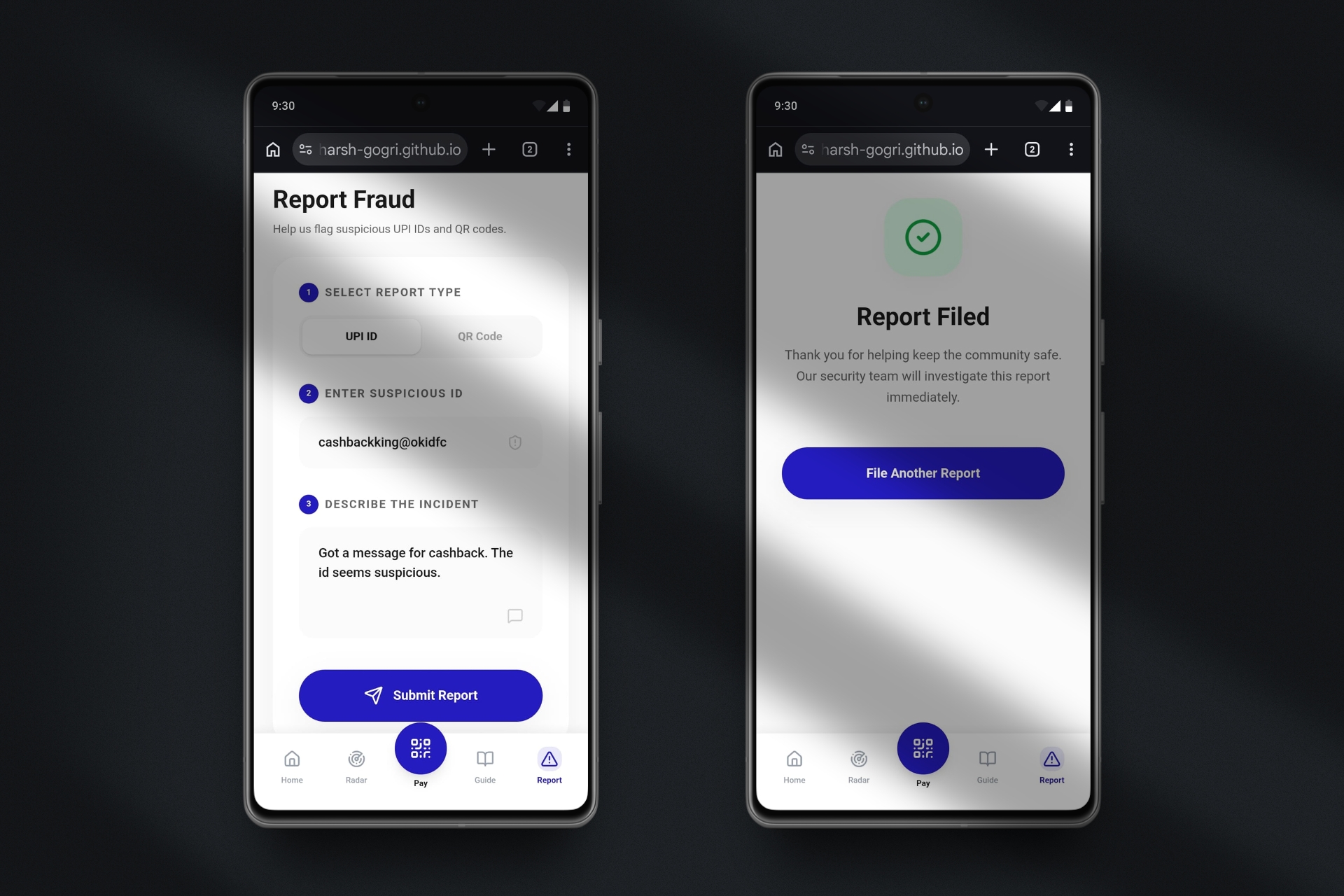 Fraud Reporting
